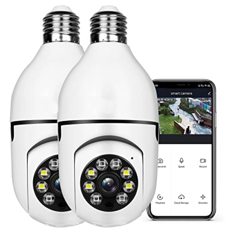 Home Security With Alarm - Light Bulb 1080P Security Wireless Camera