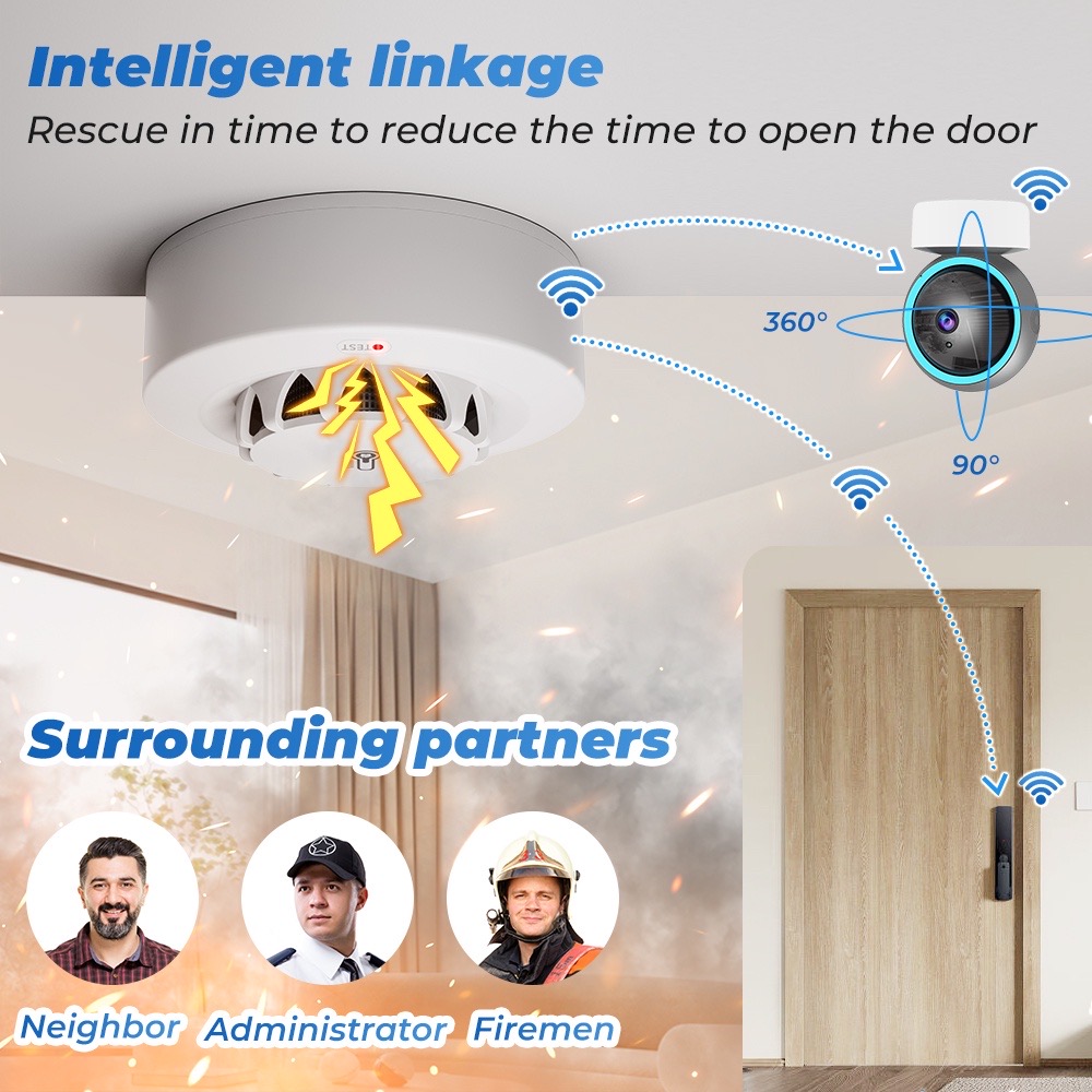 Tuya WiFi Temperature and Humi - Home Security With Alarm ulasan dan harga