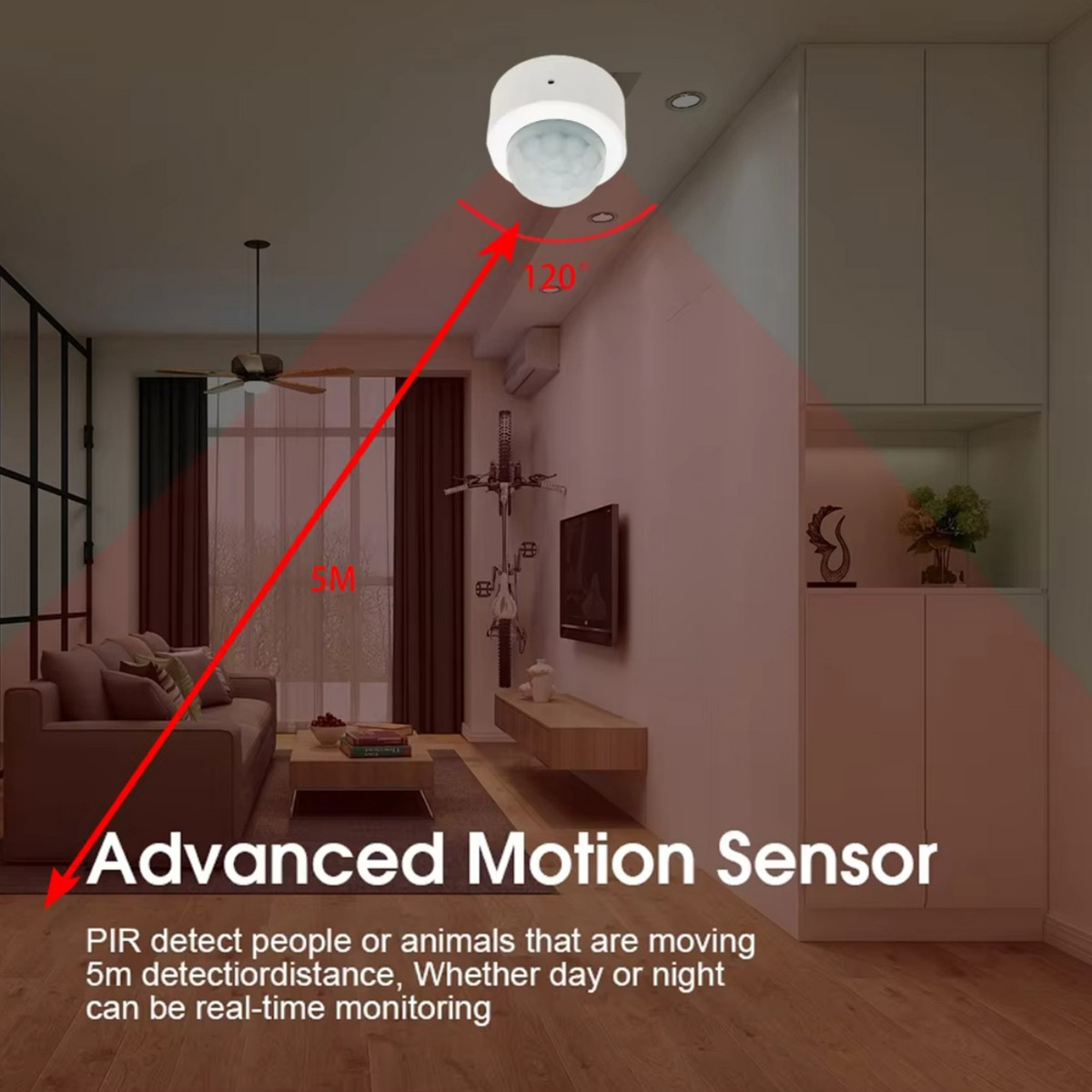 Zigbee PIR Motion Sensor Human - Home Security With Alarm ulasan dan harga