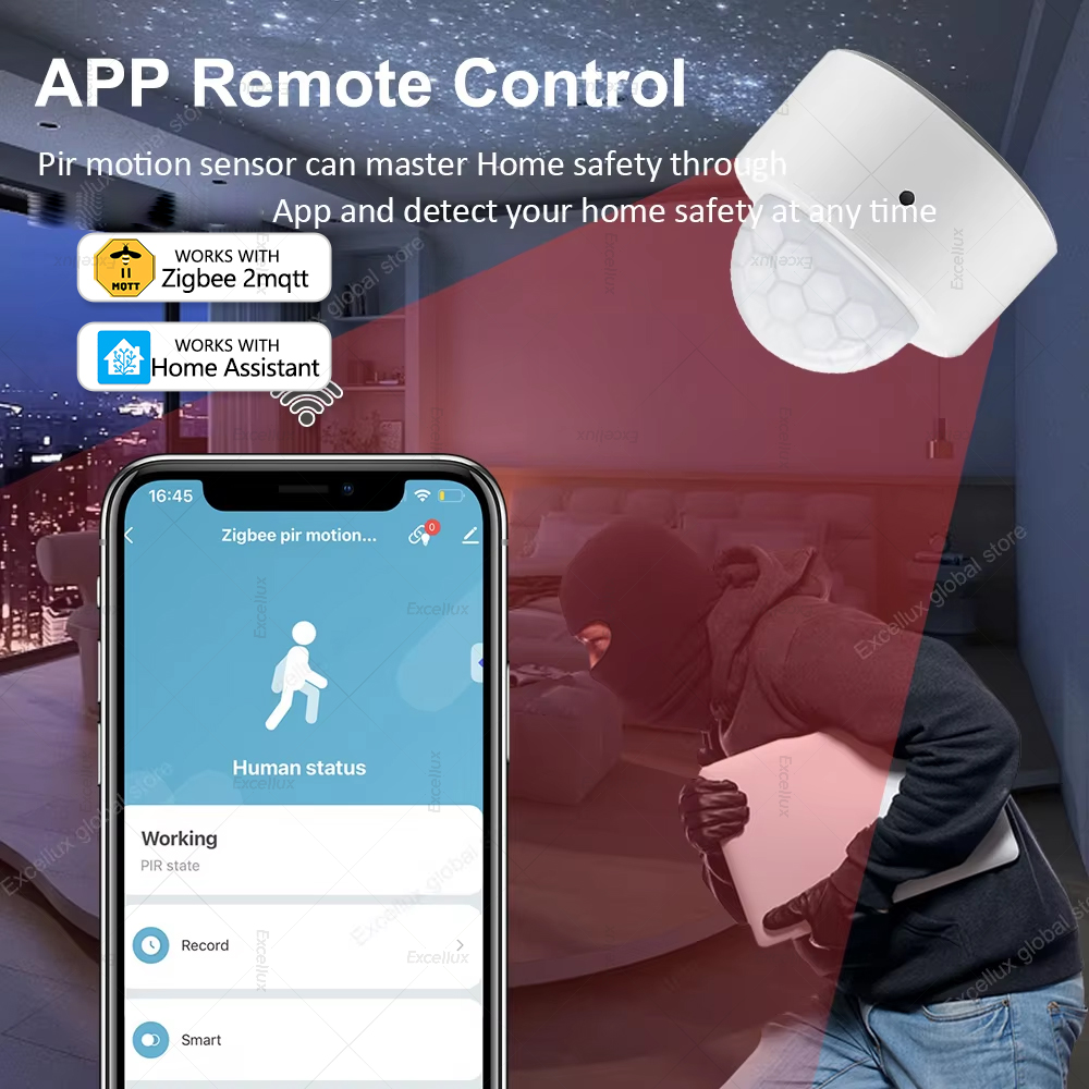ZigBee PIR Motion Sensor Mini  - Home Security With Alarm ulasan dan harga