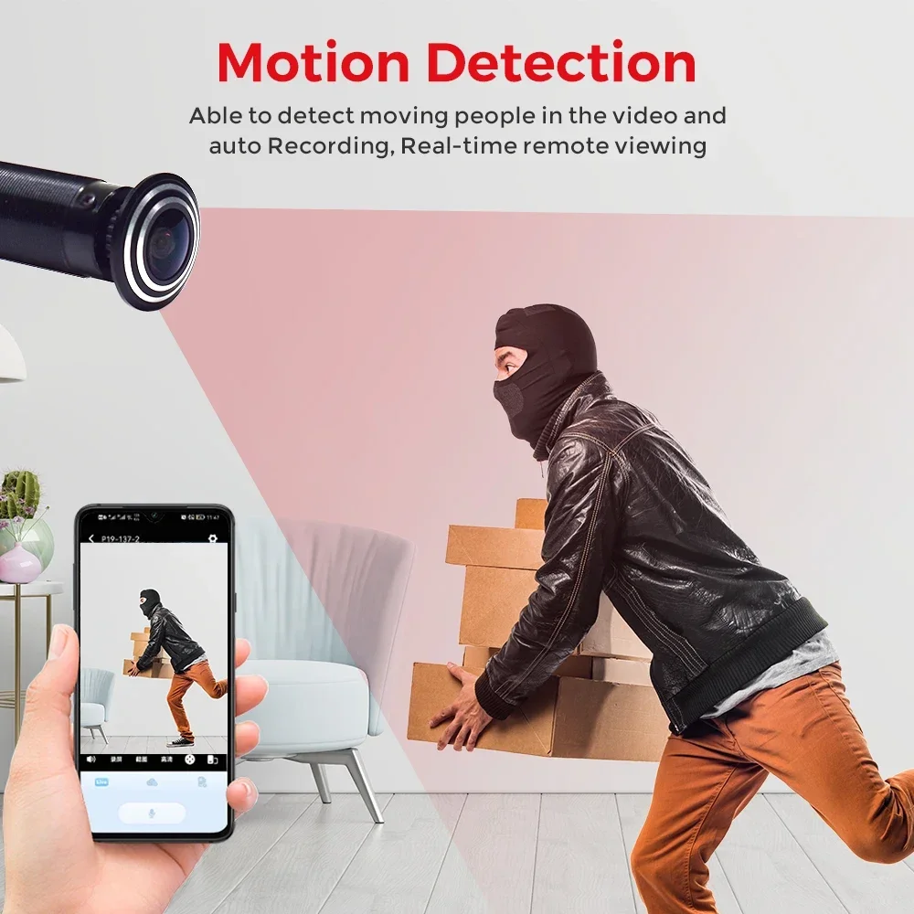 3MP HD 2.4G/5G WiFi Door Viewe - Home Security Front Door Camera ulasan dan harga