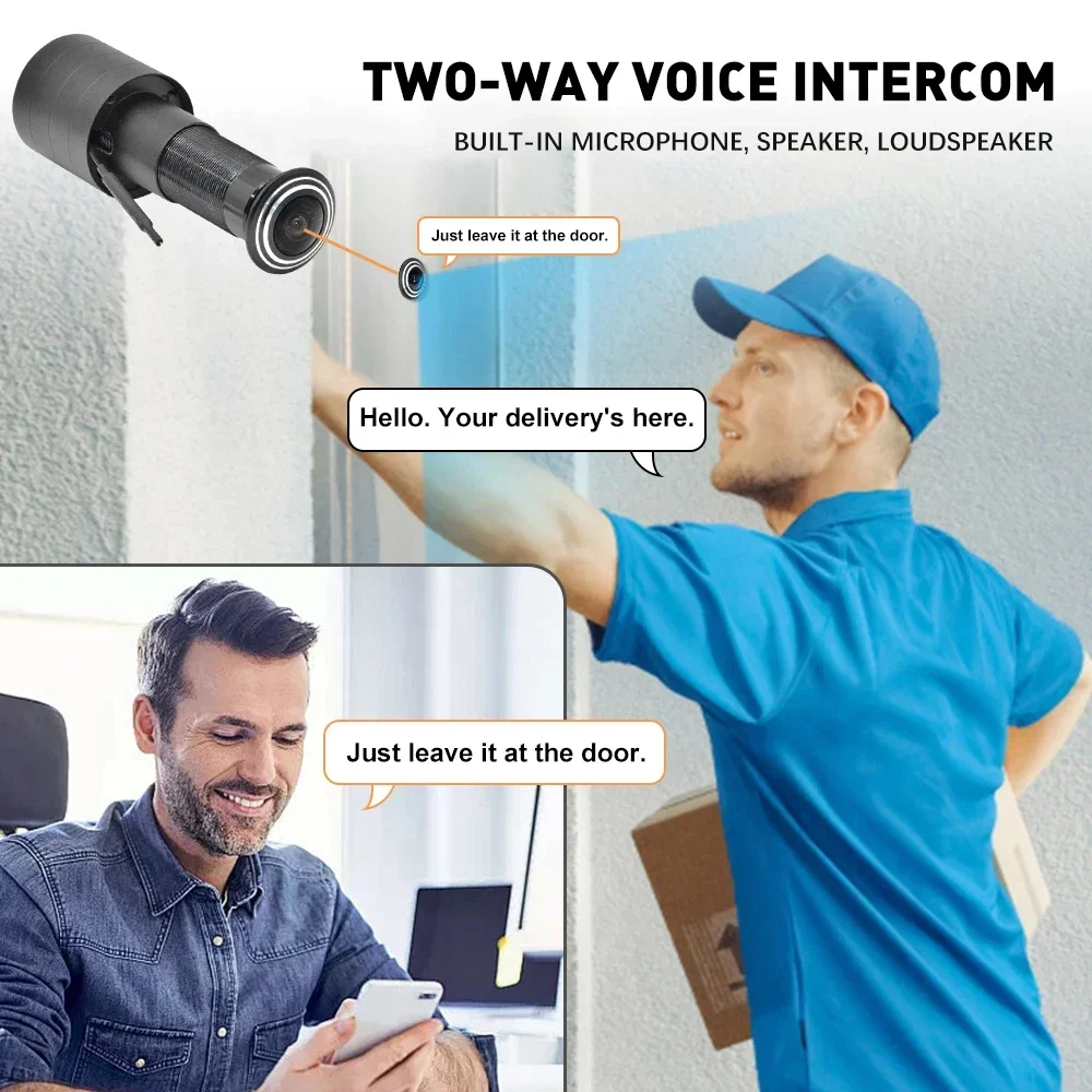 PEGATISAN 2K Wifi Tuya Peephol - Home Security Front Door Camera ulasan dan harga