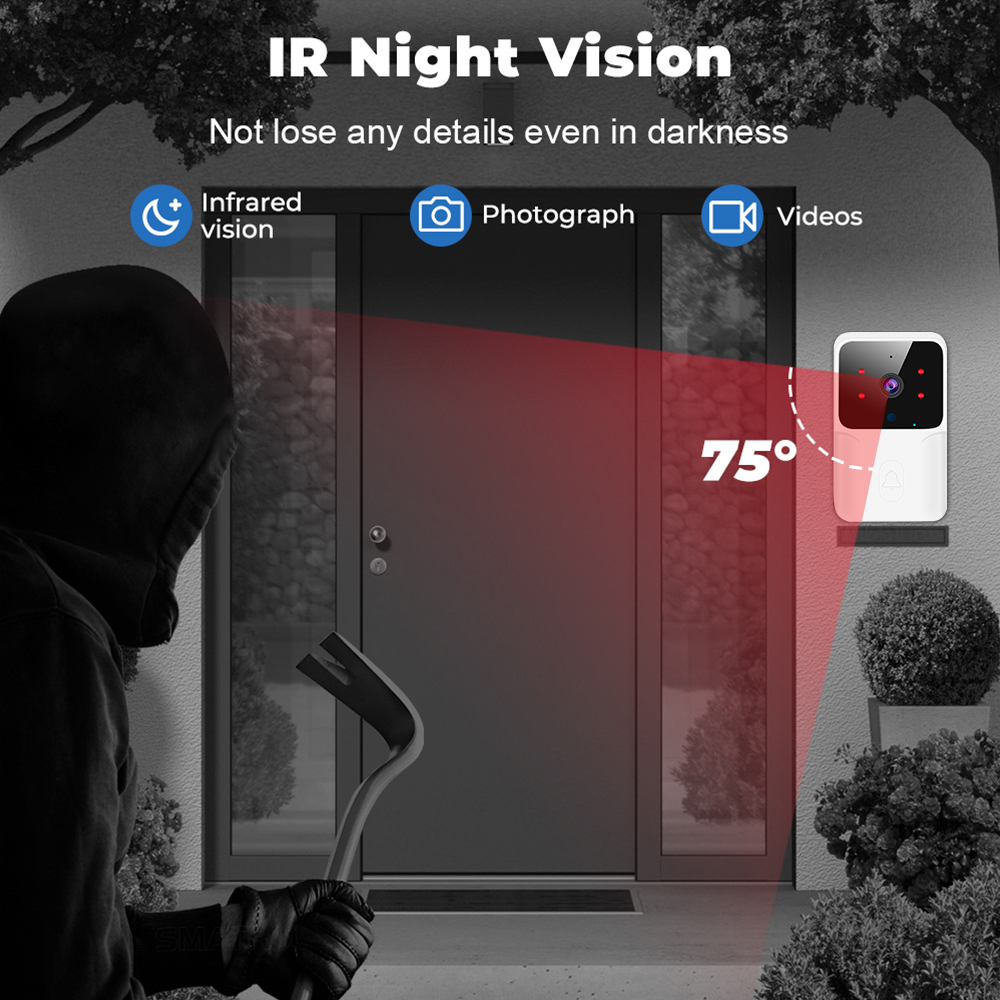 Tuya WiFi Video Doorbell Wirel - Home Security Front Door Camera ulasan dan harga
