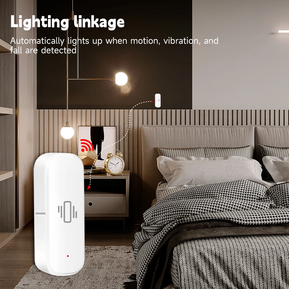 WiFi/Zigbee Smart Vibration Se - Home Security With Alarm ulasan dan harga