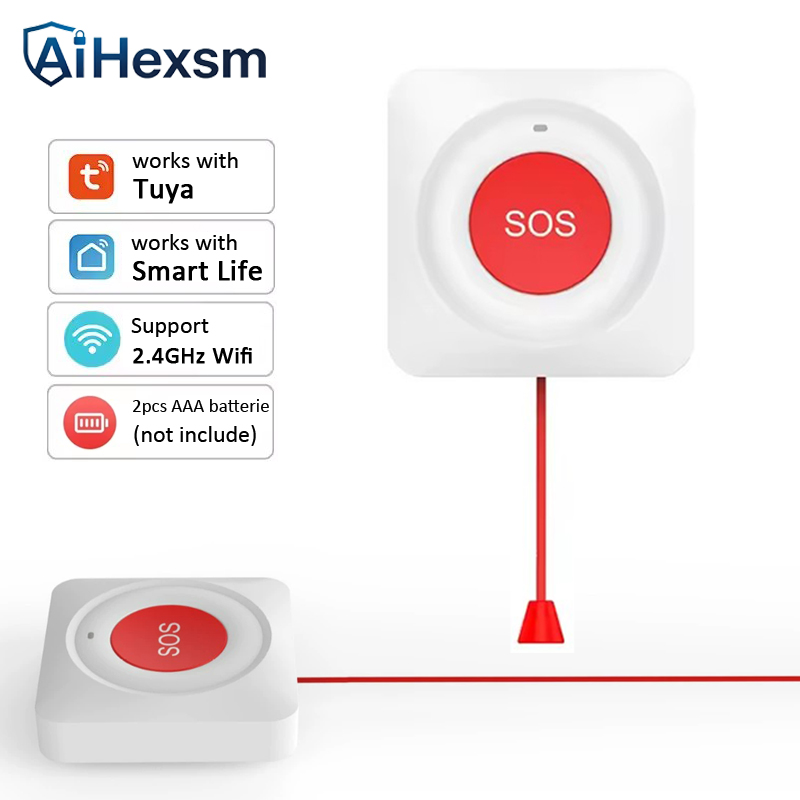 Tuya WiFi SOS Button Easy pull - Home Security Key ulasan dan harga