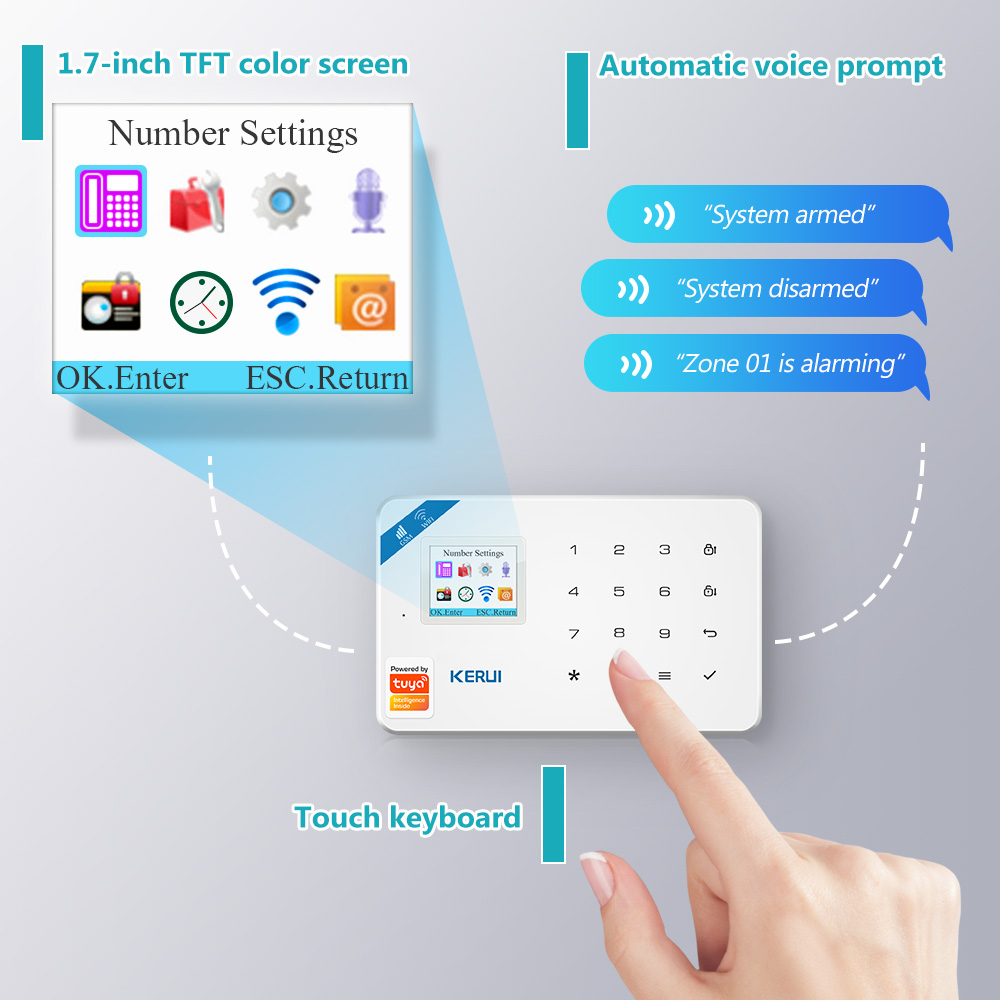 KERUI W181 Alarm System Secutr - Home Security Front Door Camera ulasan dan harga