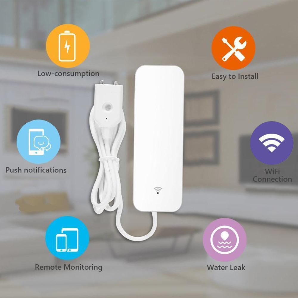 Tuya WiFi Water Leak Sensor, W - Home Security Business ulasan dan harga