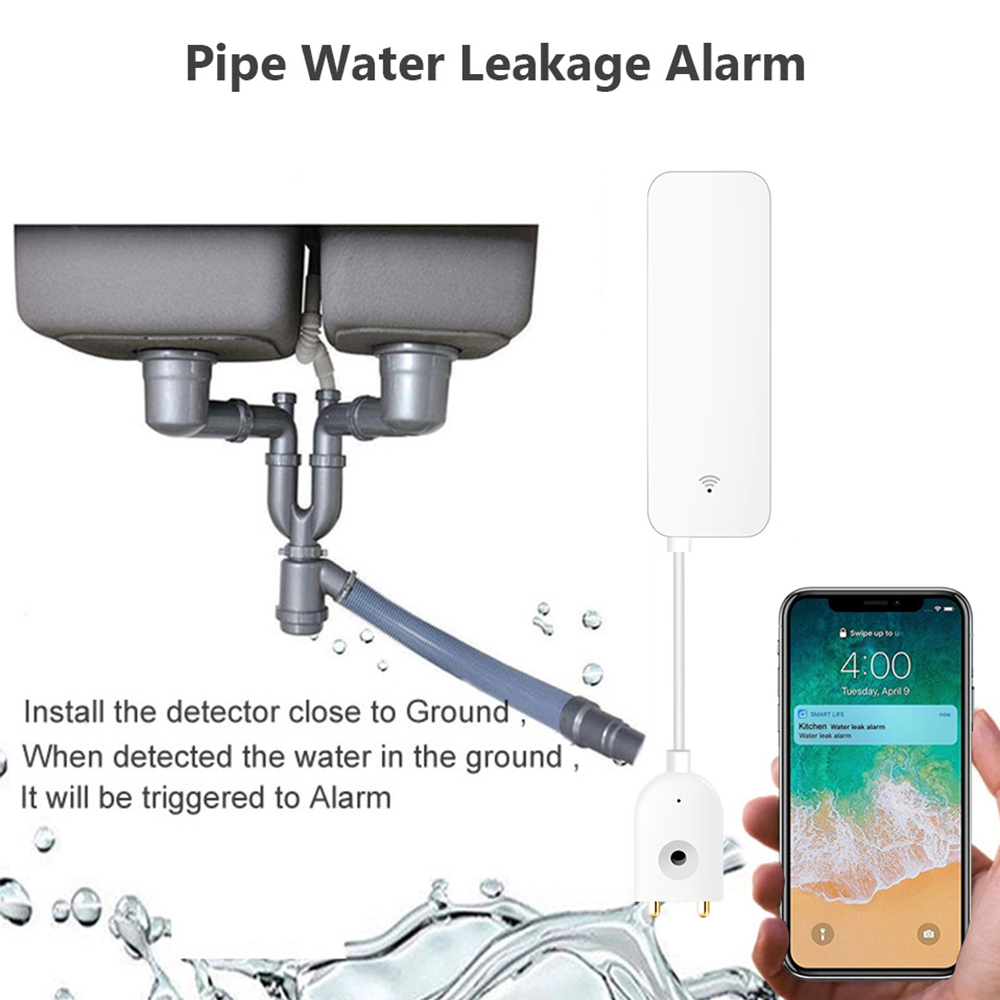 Tuya WiFi Water Leak Sensor, W - Home Security Business ulasan dan harga