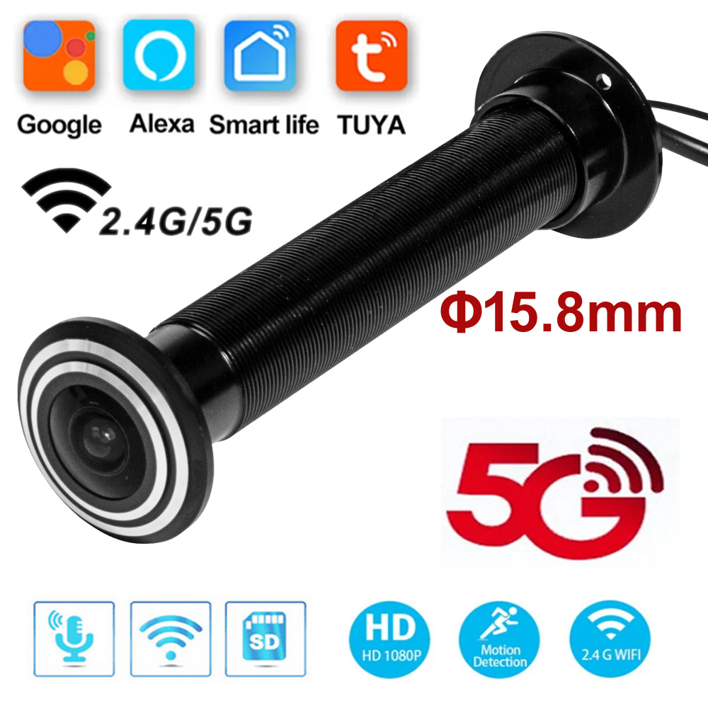 5G 2.4G WIFI 16MM Tuya Wifi Do - Home Security Front Door Camera ulasan dan harga