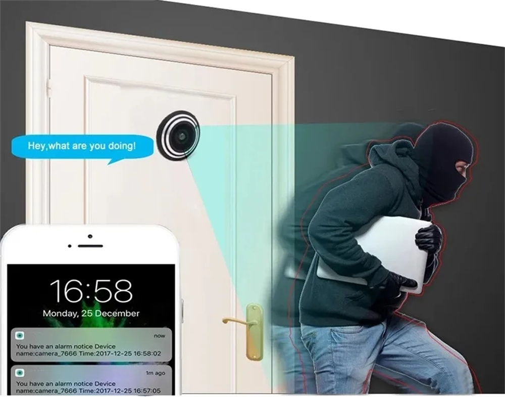 5G 2.4G WIFI 16MM Tuya Wifi Do - Home Security Front Door Camera ulasan dan harga