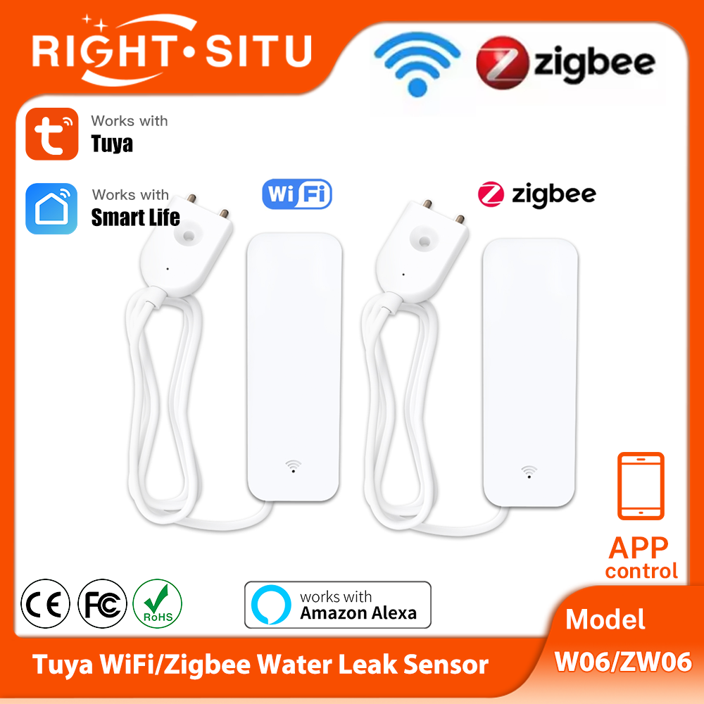 Tuya WiFi Zigbee Water Sensor  - Home Security Technology ulasan dan harga