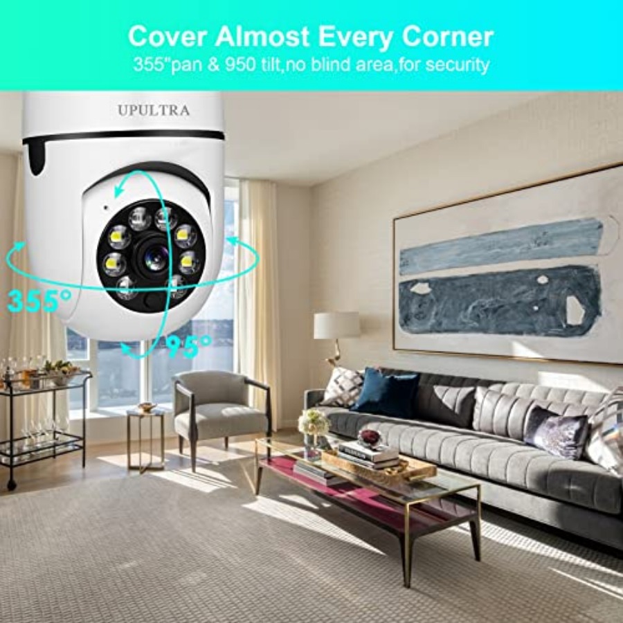 Light Bulb 1080P Security Wire - Home Security With Alarm ulasan dan harga