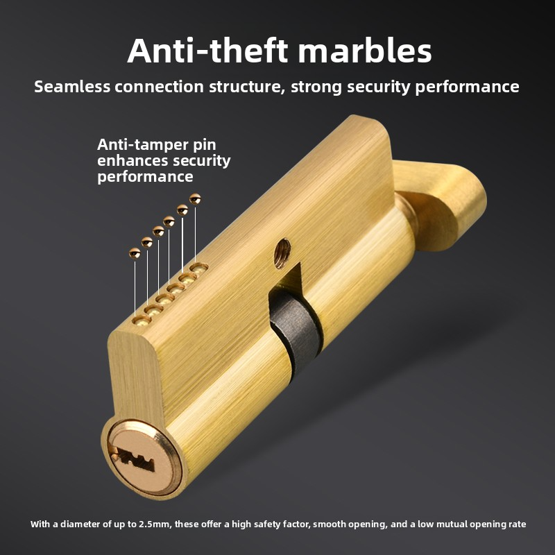 Door Cylinder Lock Biased 70mm - Home Security Key ulasan dan harga