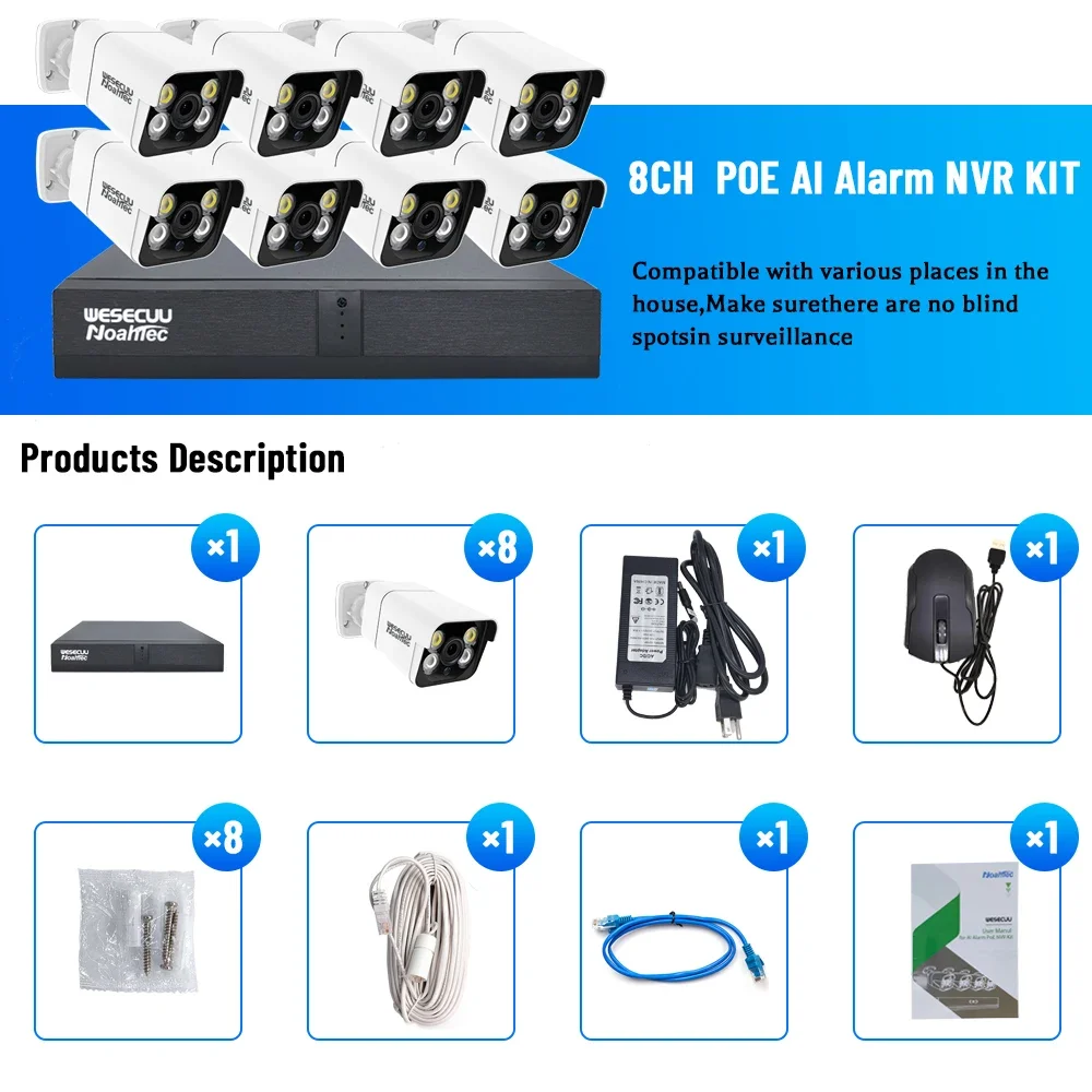 Manufacturer 5mp 4k 8mp 4 8 16 - Home Security And Camera Systems ulasan dan harga