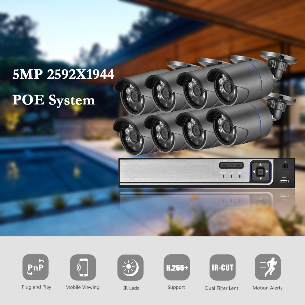 AZISHN H.265+ 8CH 5MP POE Secu - Nvr Kit 8 Channel ulasan dan harga
