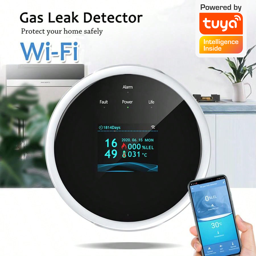 2.4G WiFi Gas Alarm Sensor Com - Home Security Technology ulasan dan harga