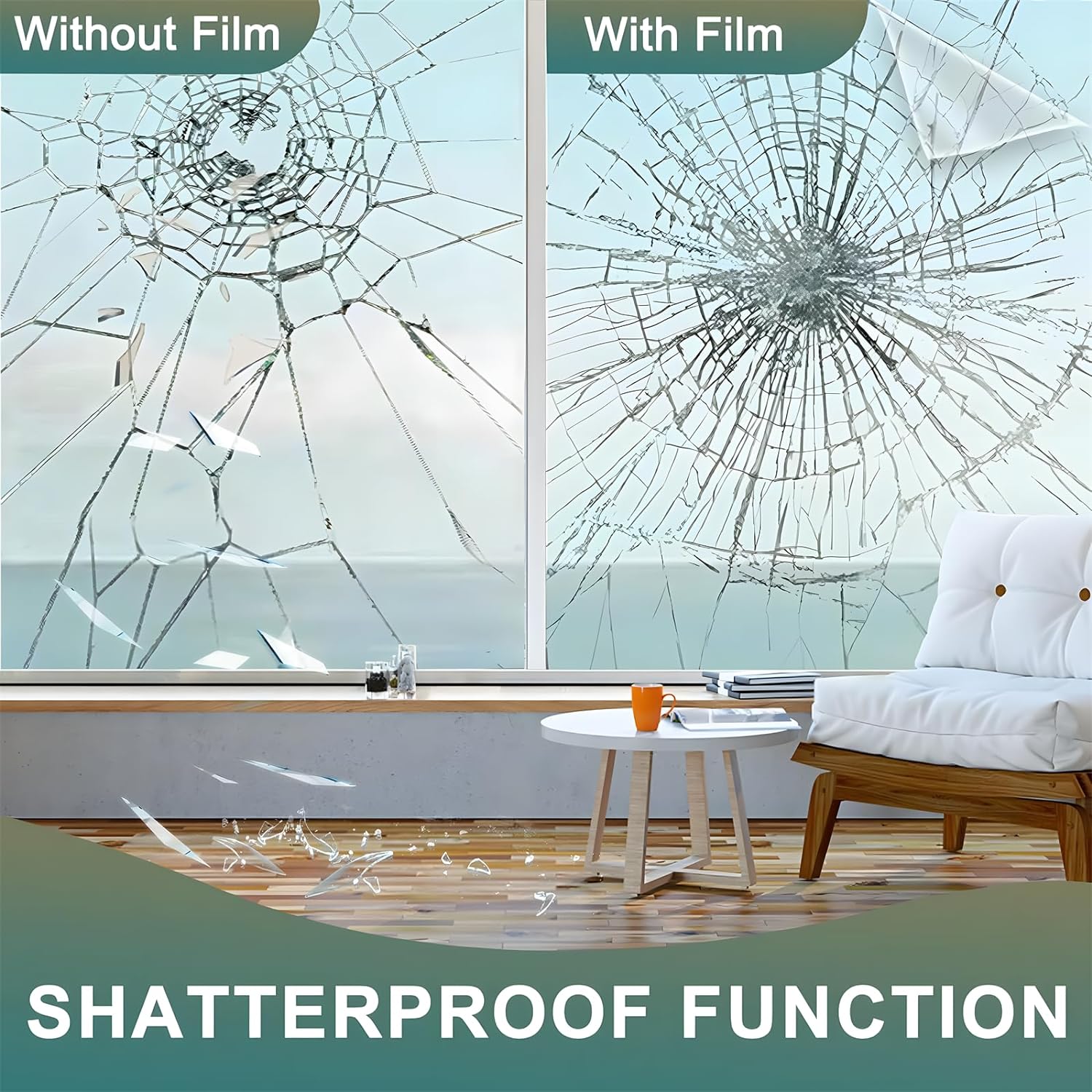 Clear Security and Safety Wind - Home Security Film For Windows ulasan dan harga