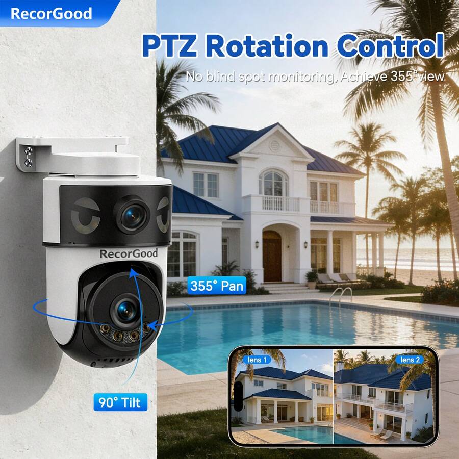 RecorGood Dual-Lens Dual-View  - Home Security No Monthly Fee ulasan dan harga