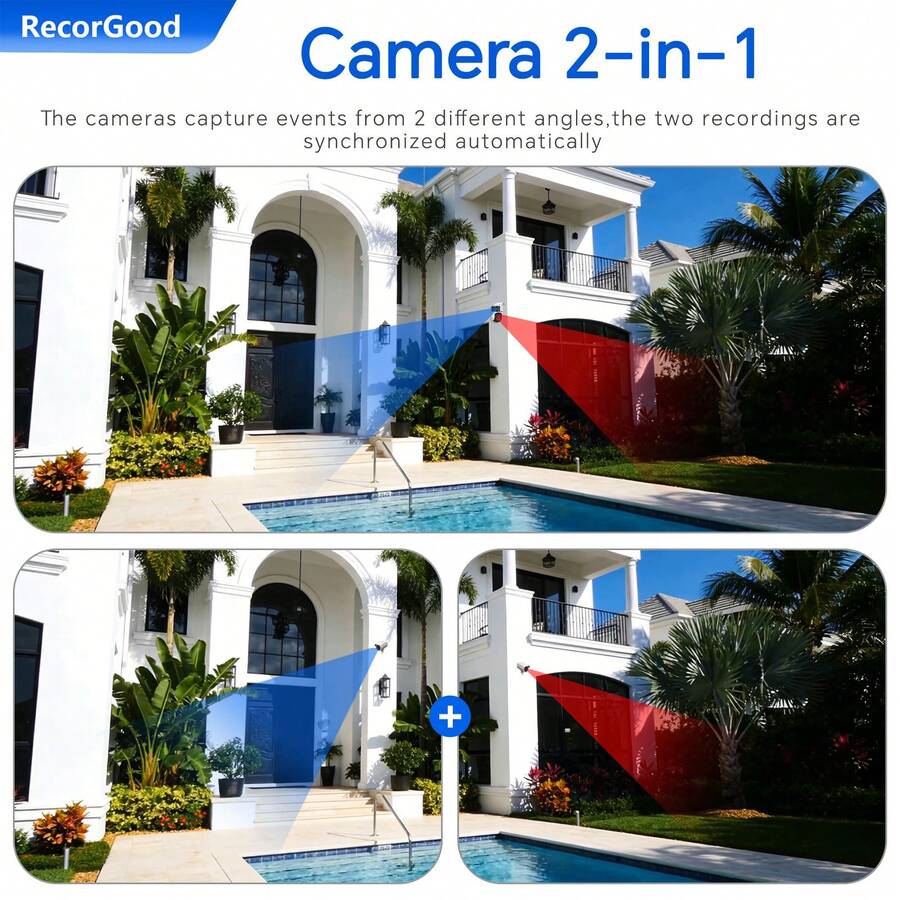 RecorGood Dual-Lens Dual-View  - Home Security No Monthly Fee ulasan dan harga