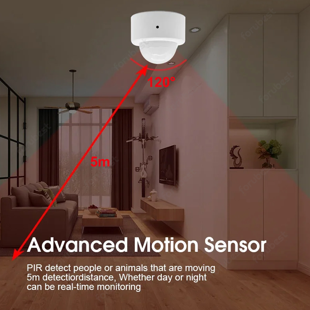 Zigbee 3.0 Human Motion Sensor - Home Security With Alarm ulasan dan harga