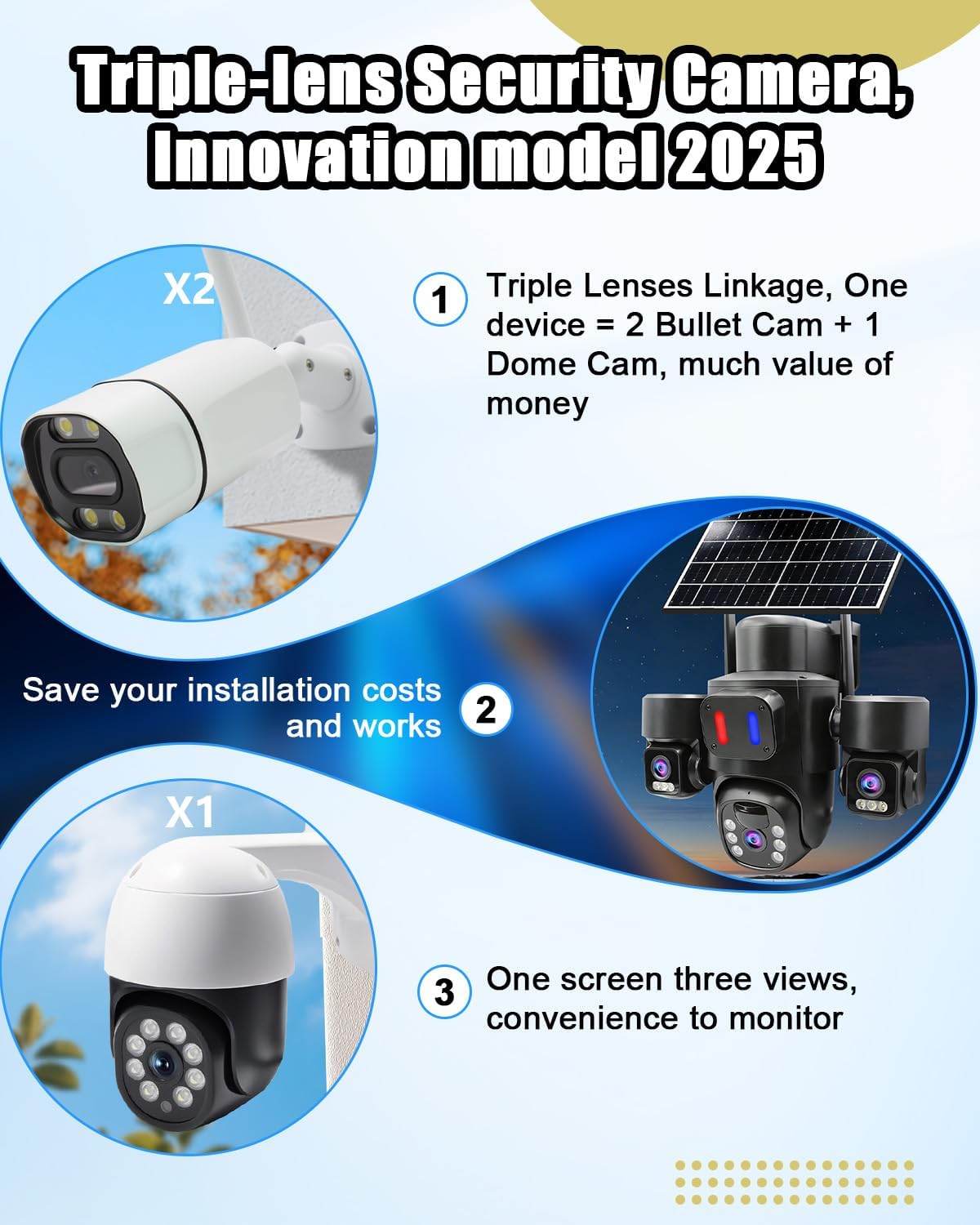 Outdoor Solar Security Camera  - Home Security No Monthly Fee ulasan dan harga