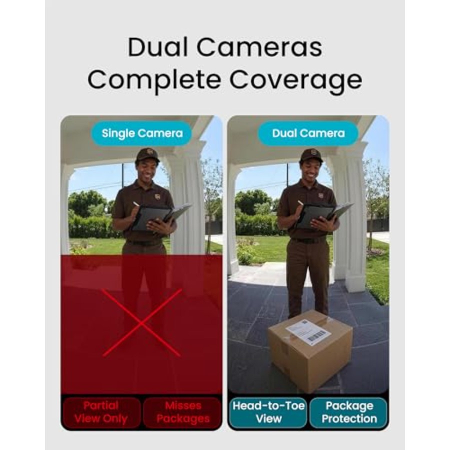 Wireless doorbell camera for h - Home Security No Subscription ulasan dan harga