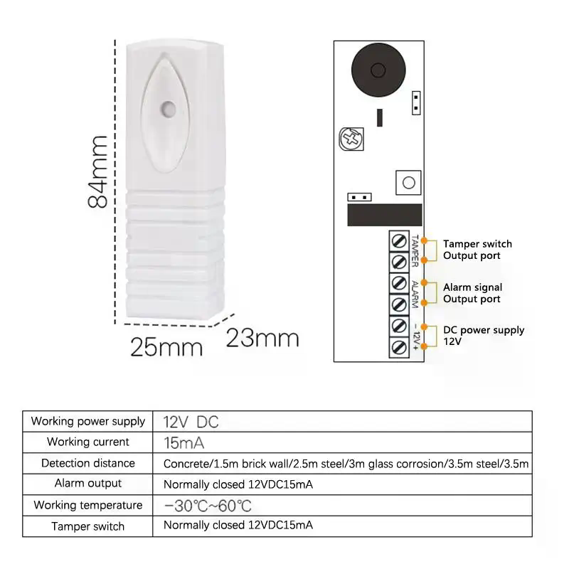 Wired Photoelectric Vibration  - Home Security With Alarm ulasan dan harga